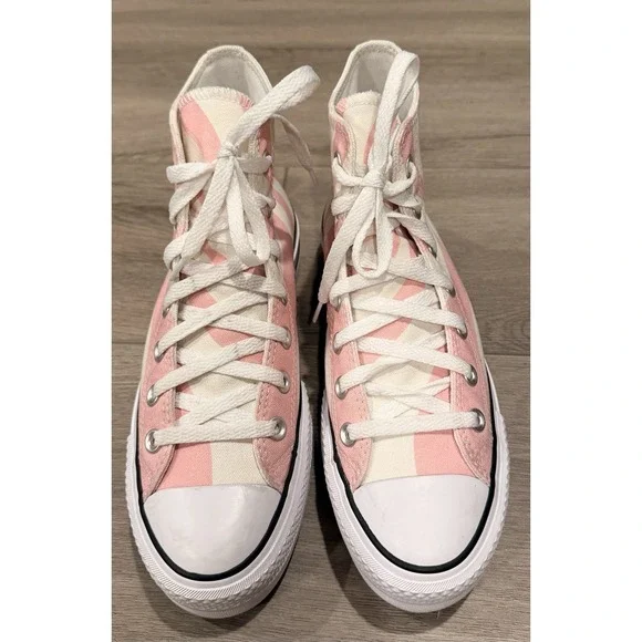 Converse Chuck Taylor Lift Platform Hi Sneakers Pink Candy Canvas Women A10008C - Picture 3 of 8
